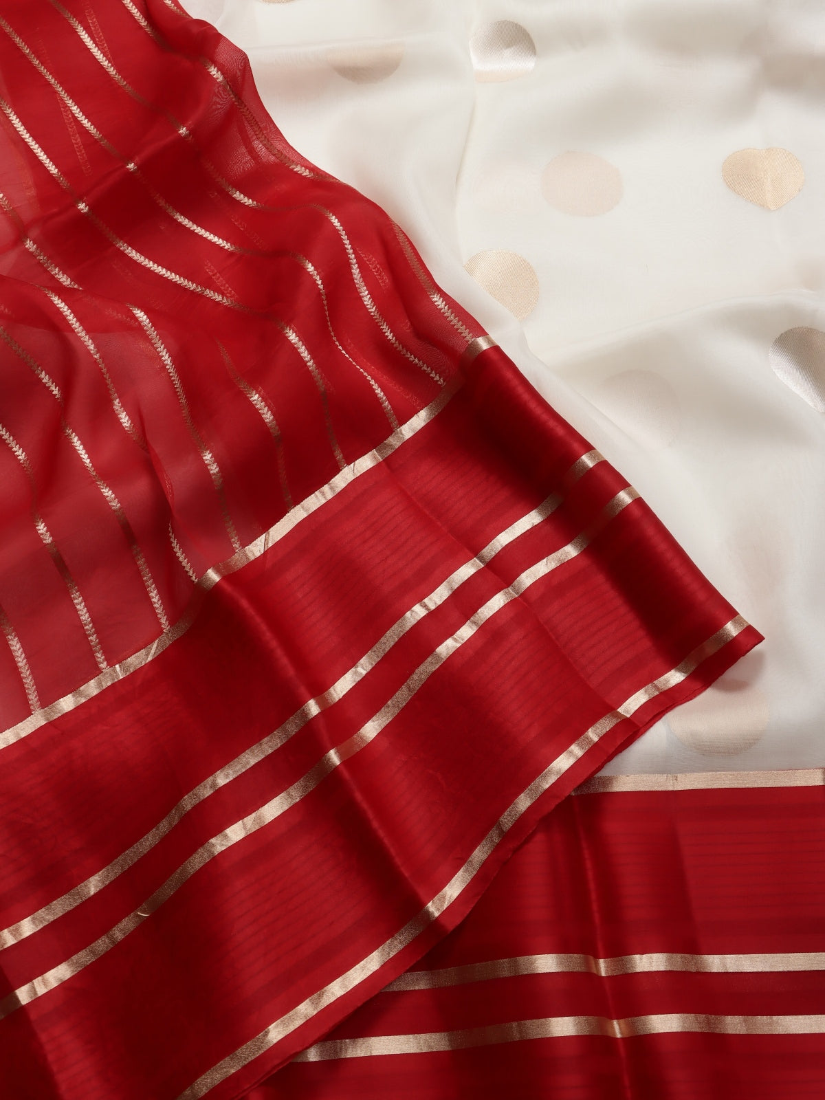 Red Pure Organza Saree (Swara)