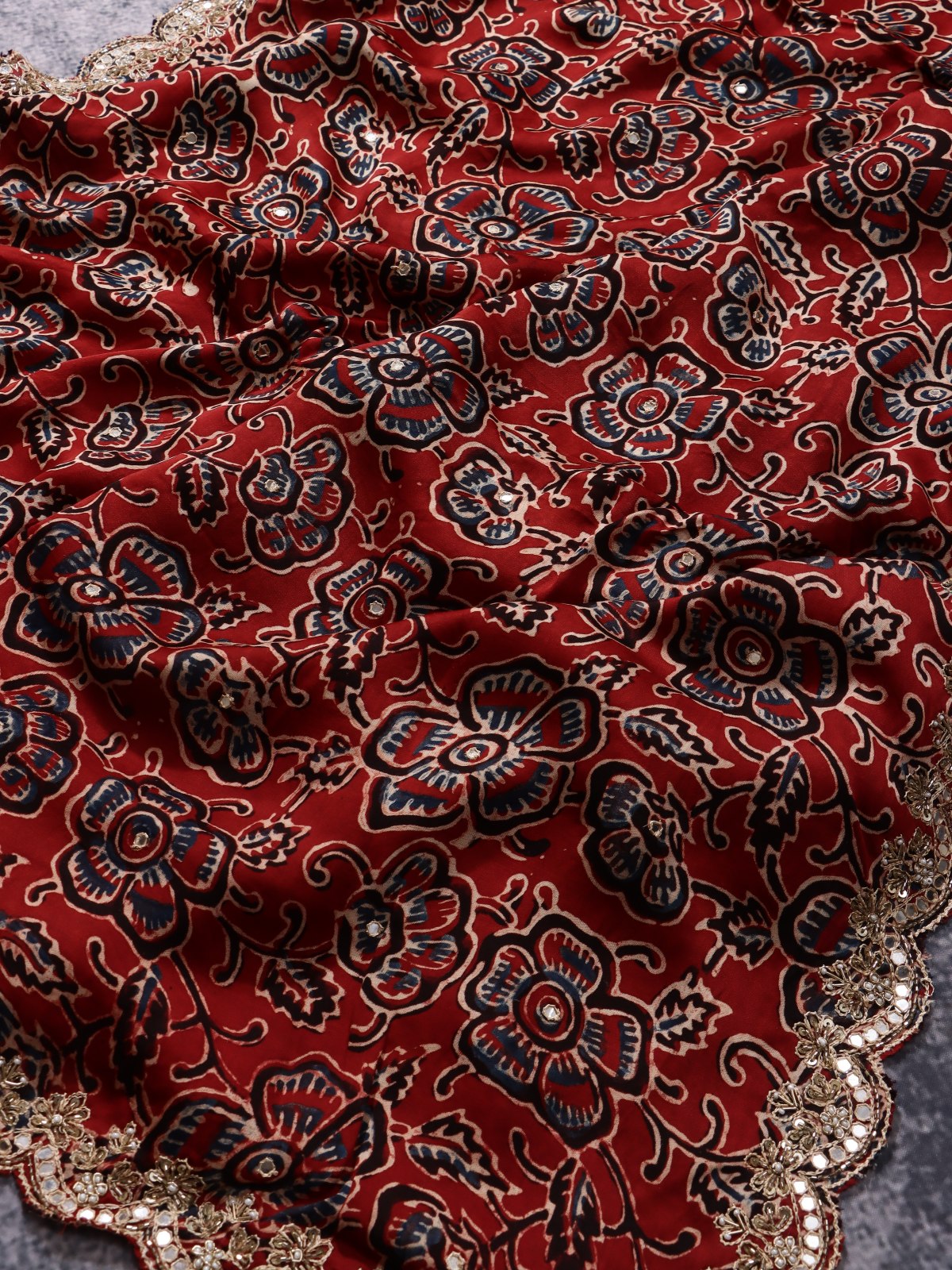 Red Pure Modal Silk Saree (Swara)