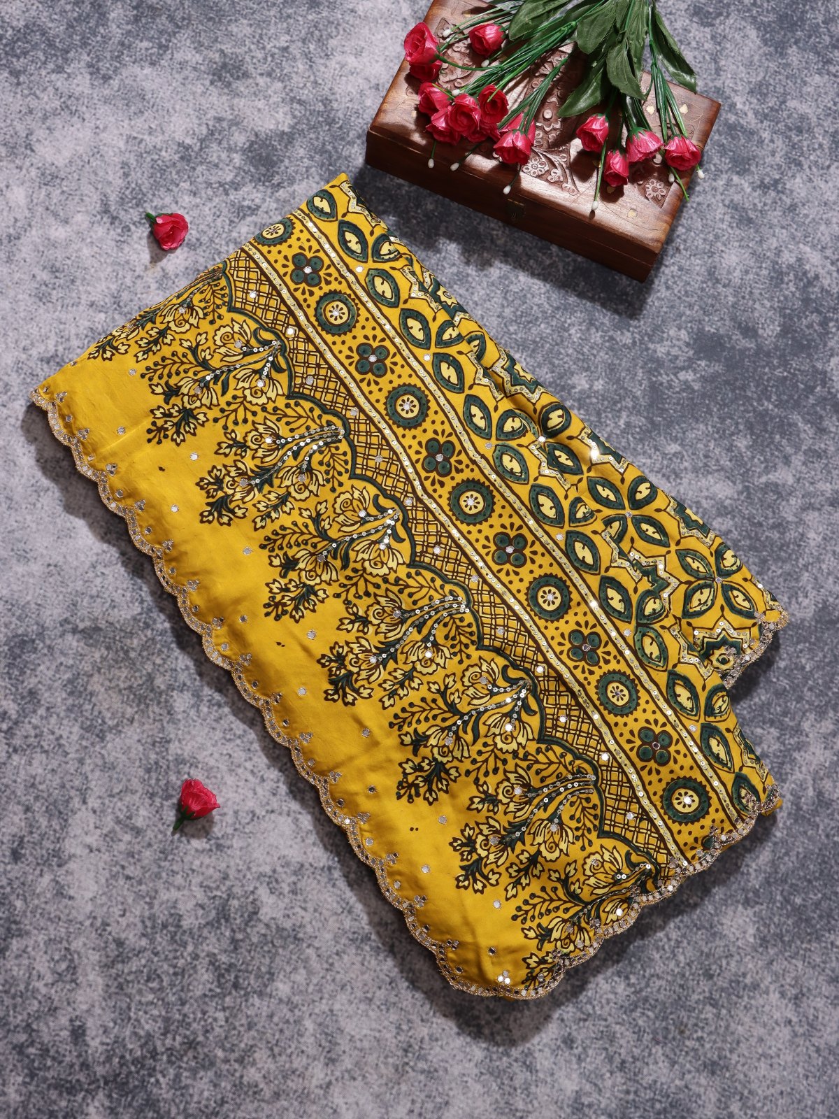 Yellow Pure Modal Silk Saree (Swara)