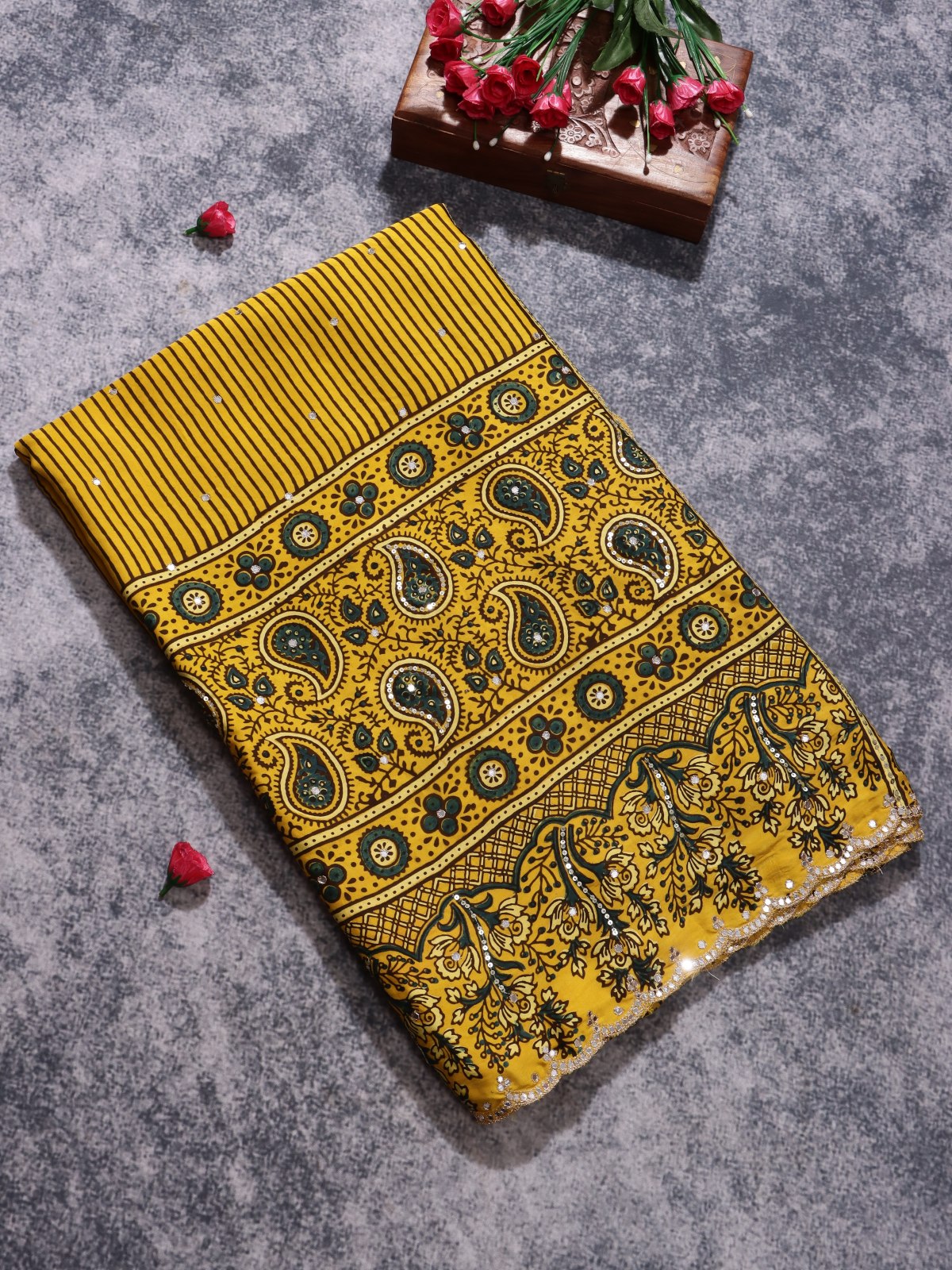 Yellow Pure Modal Silk Saree (Swara)