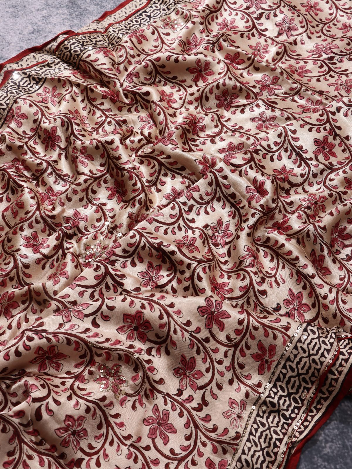 Cream Pure Modal Silk Saree (Swara)