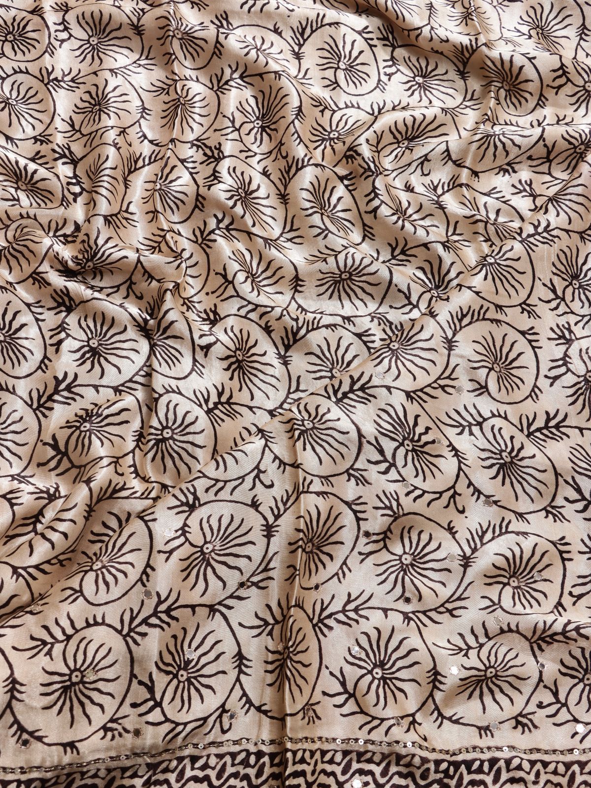 Cream Pure Modal Silk Saree (Swara)