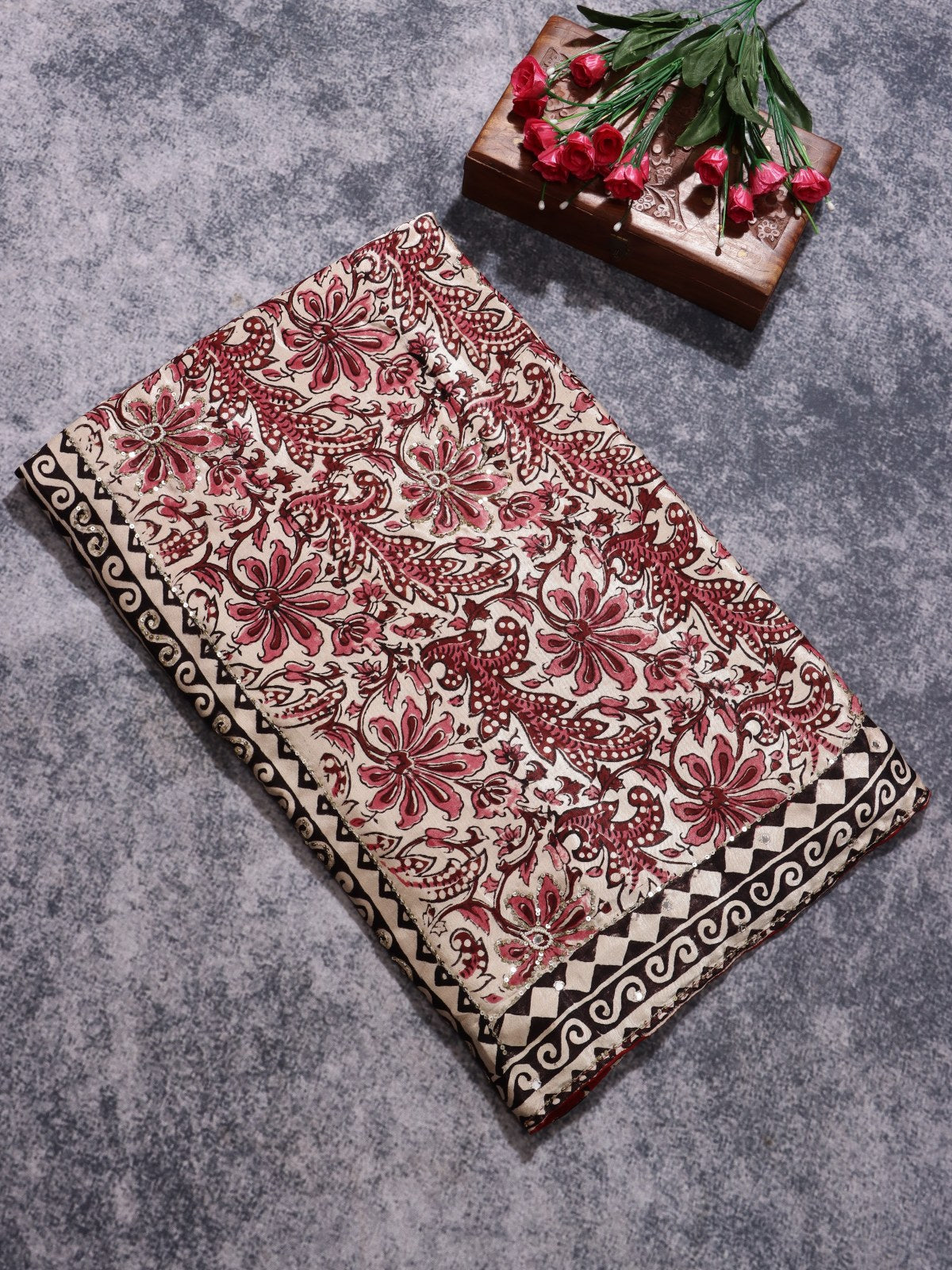 Cream Pure Modal Silk Saree (Swara)