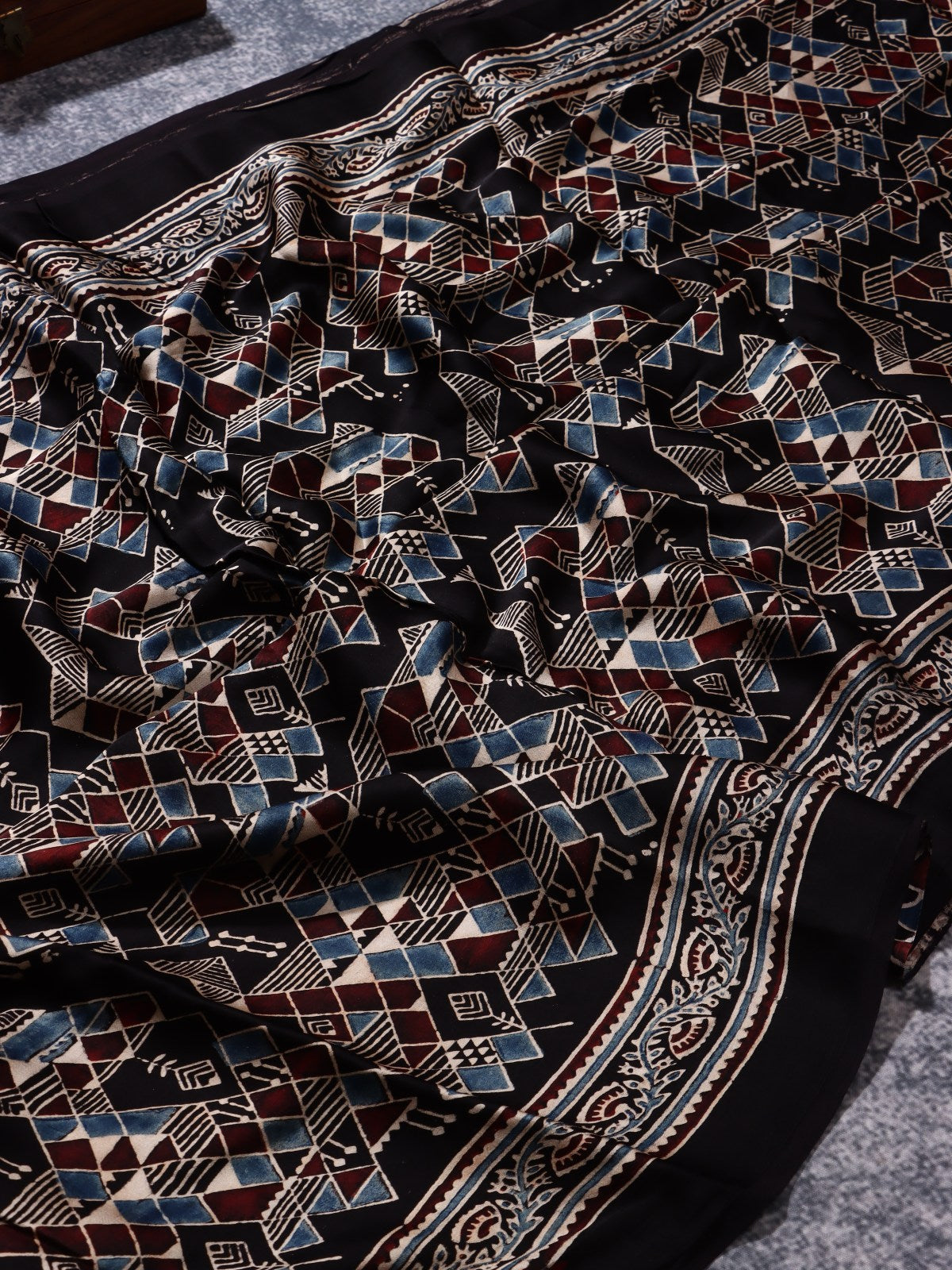 Black Pure Modal Silk Saree (Swara)