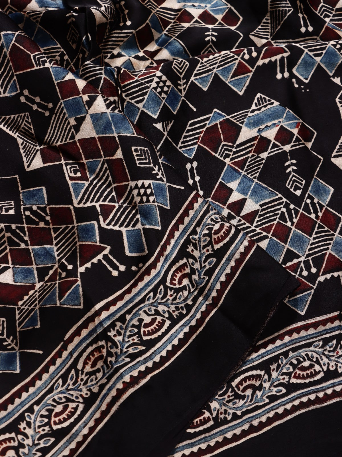 Black Pure Modal Silk Saree (Swara)