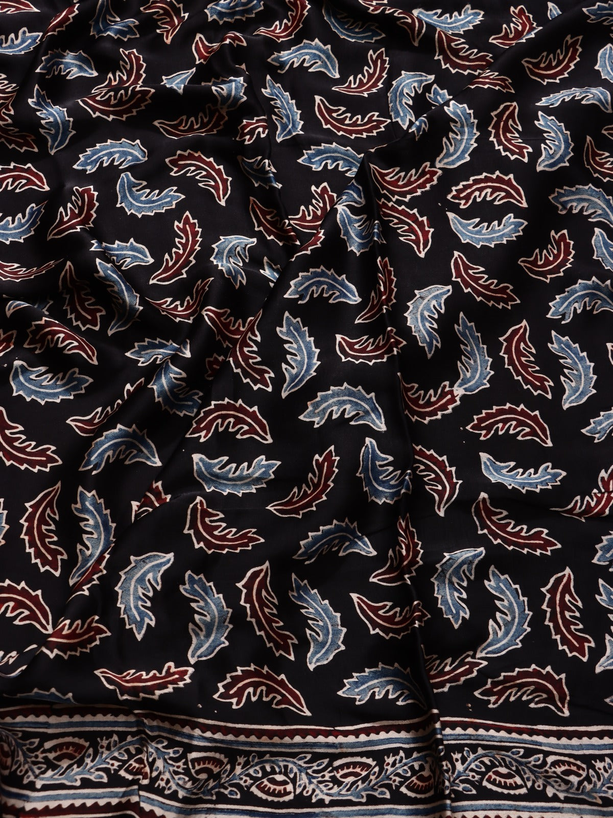 Black Pure Modal Silk Saree (Swara)