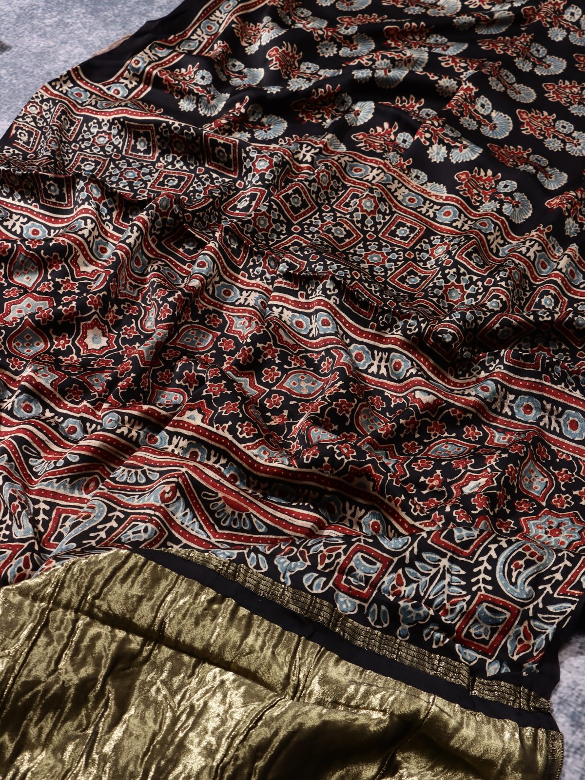 Black Pure Modal Silk Saree (Swara)