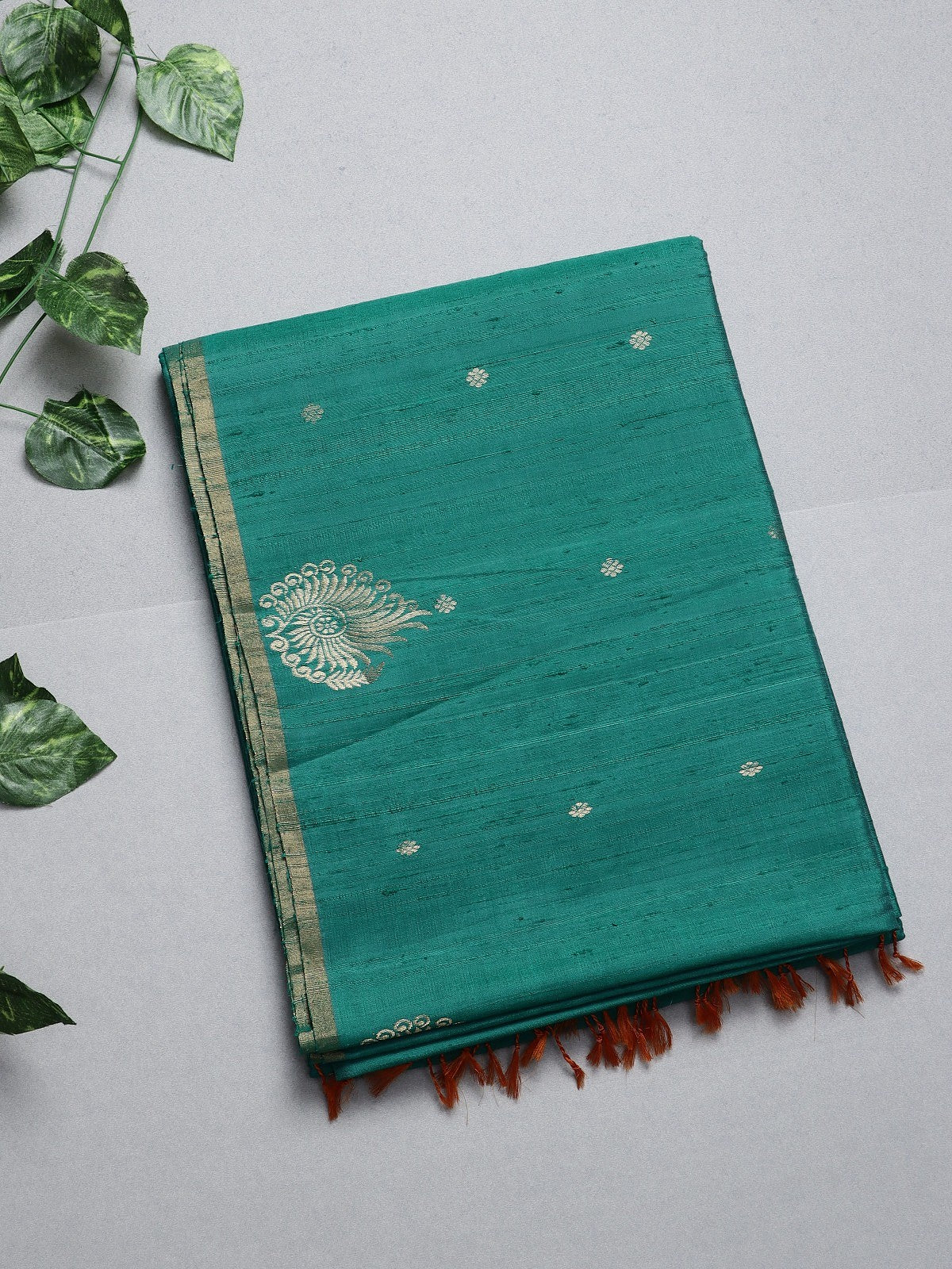 Green Pure Raw Silk Saree (Swara)