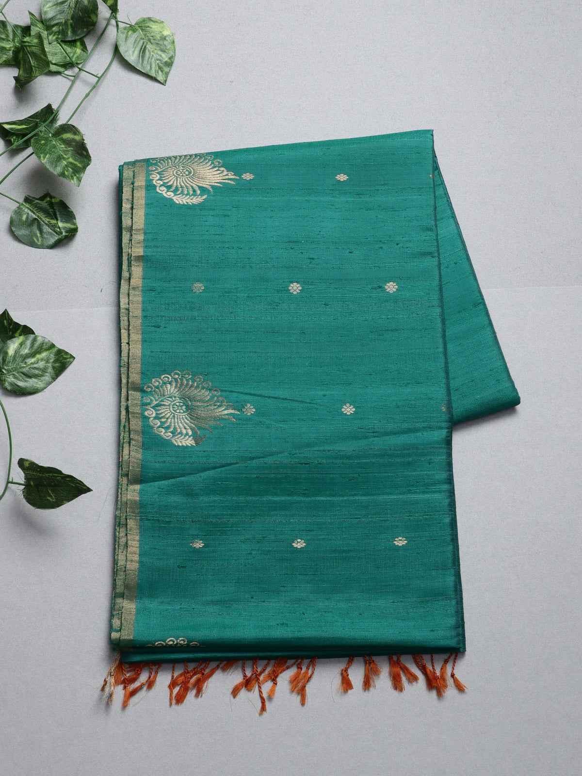 Green Pure Raw Silk Saree (Swara)