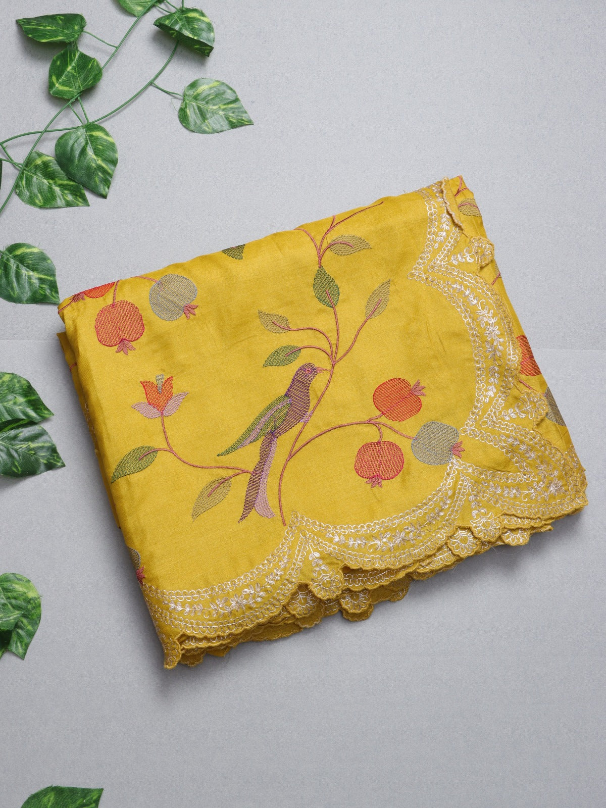 Mustard Pure Tussar Saree (Swara)