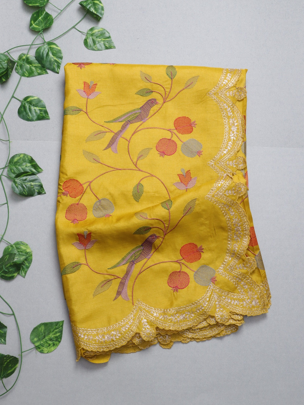 Mustard Pure Tussar Saree (Swara)