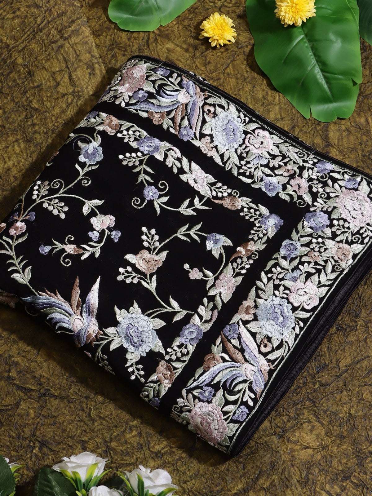 Black Parsi Work Georgette Saree (Swara)