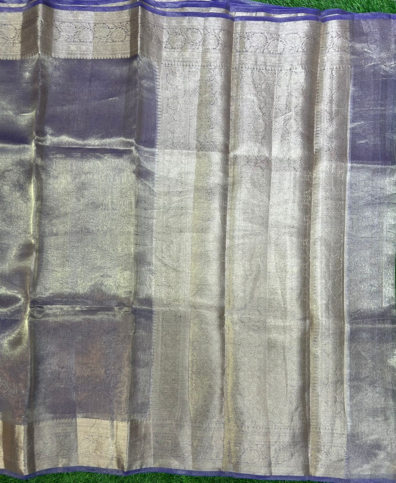 Violet 01 plain pure tissue saree