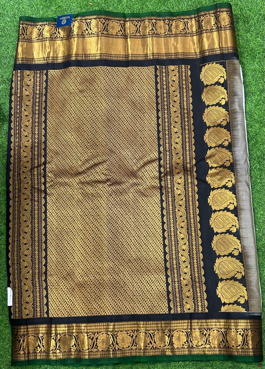 Pastel blue pure handloom gadwal silk saree