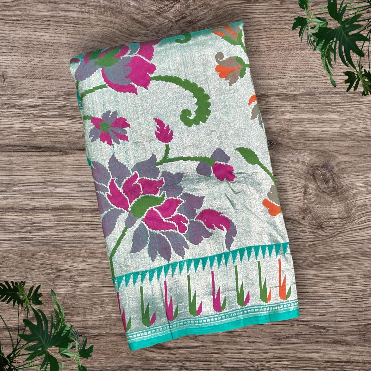 Rama green pure paithani tussar georgette-09 saree