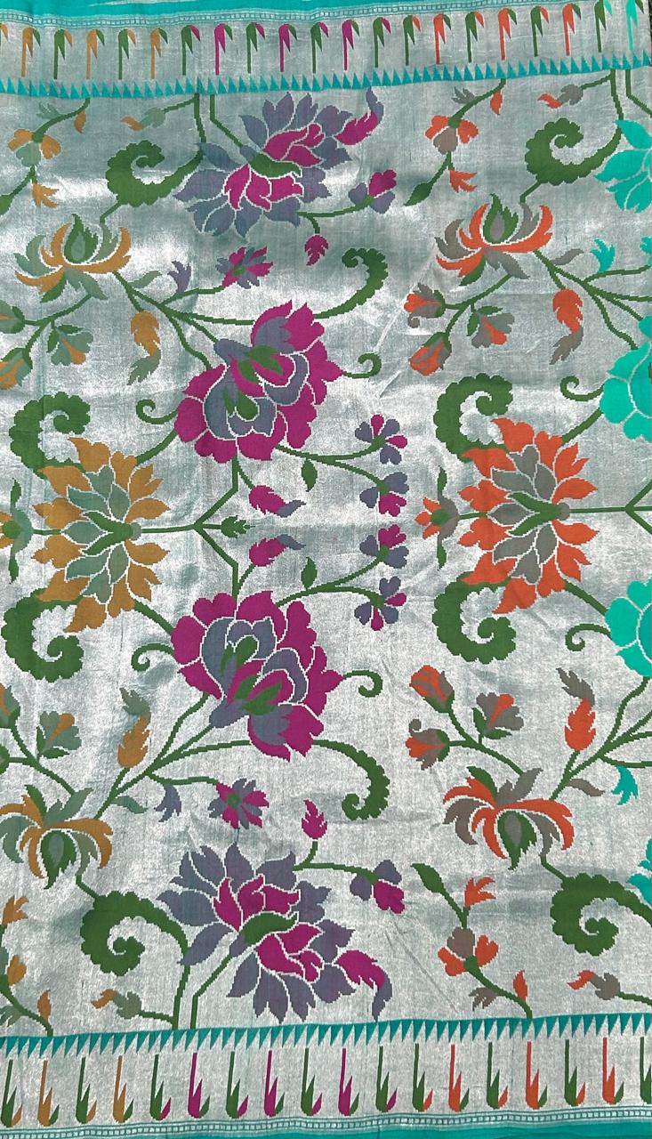 Rama green pure paithani tussar georgette-09 saree