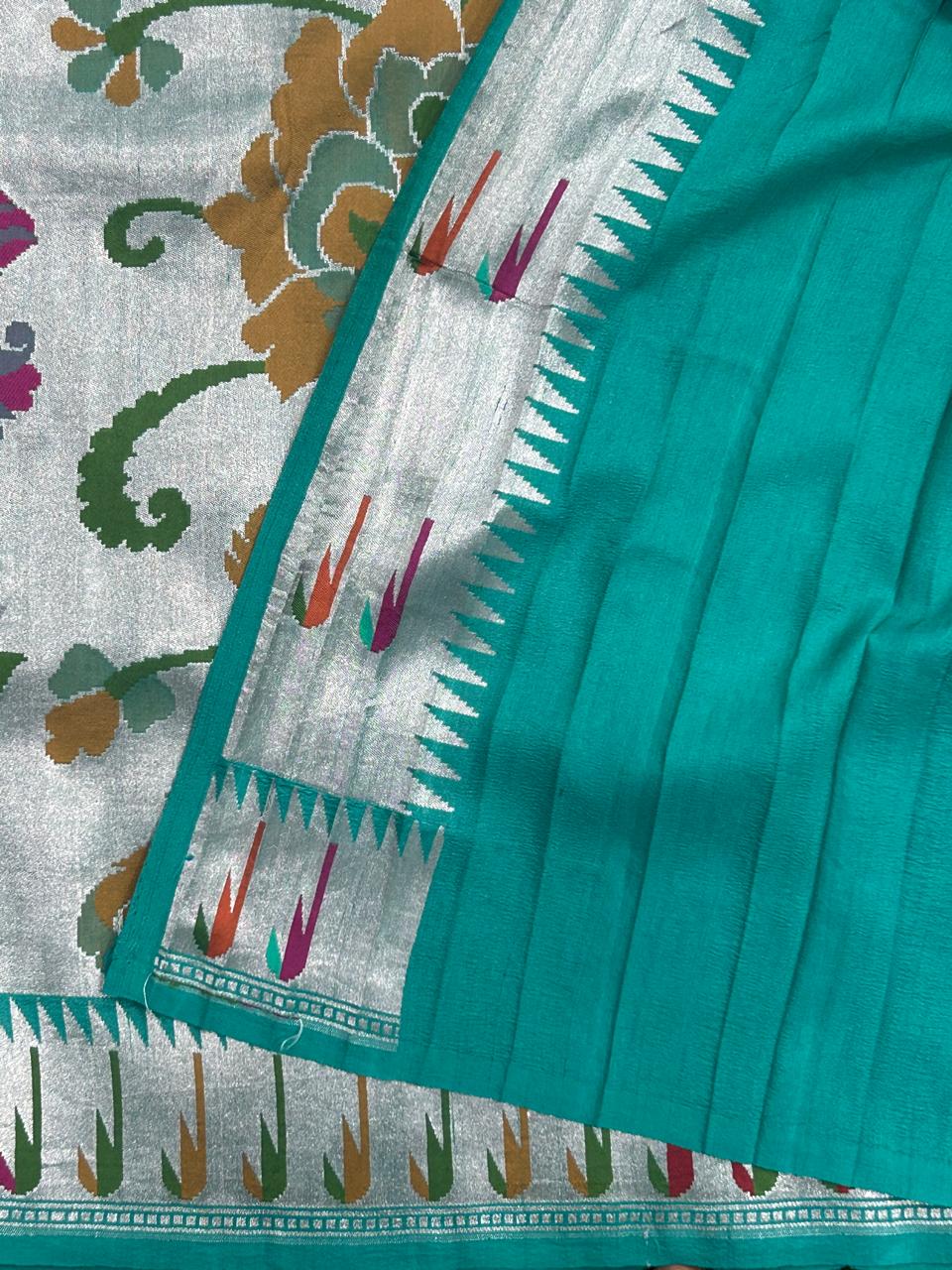 Rama green pure paithani tussar georgette-09 saree