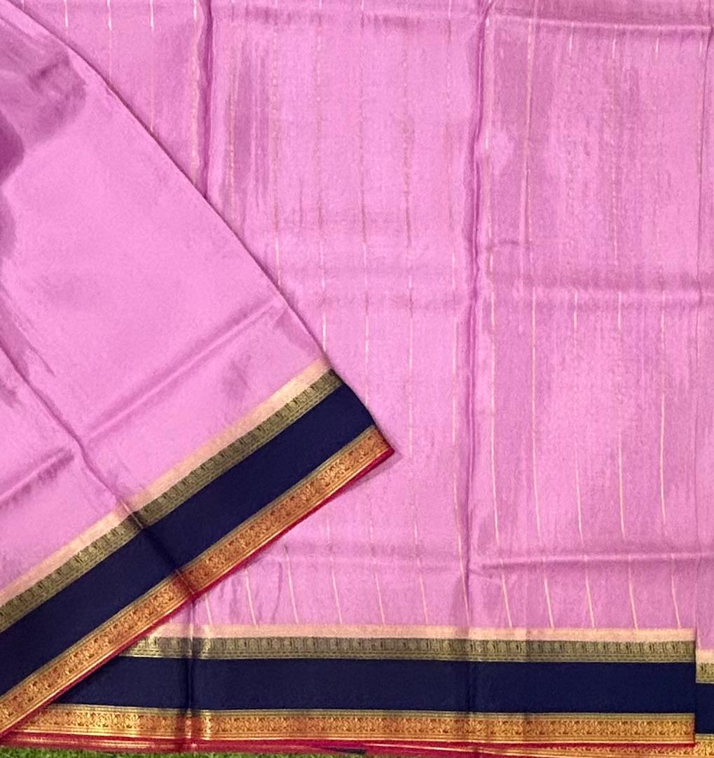 Lavender  3d satin crepe silk saree