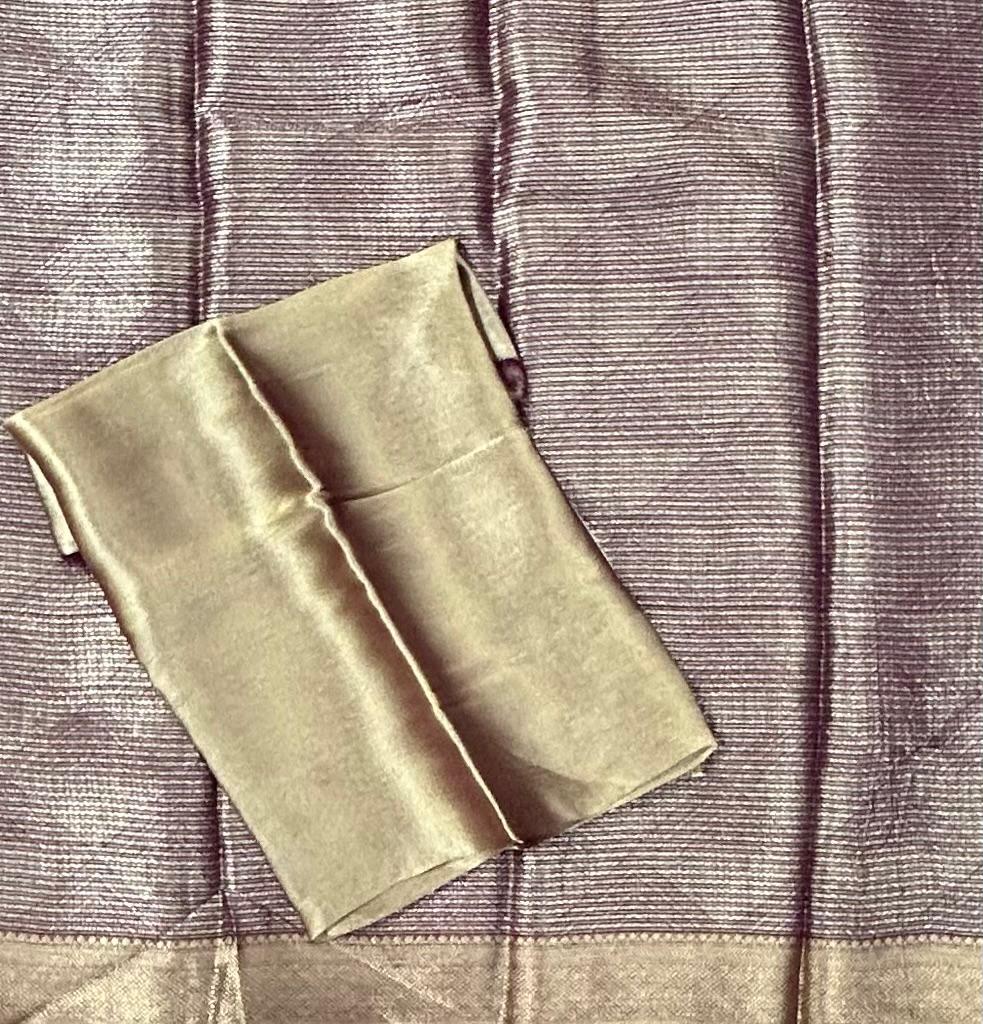 Wine Brocade stripes georgette saree