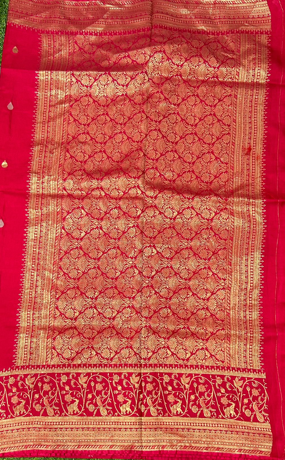 Pink satin new designer silk saree 02