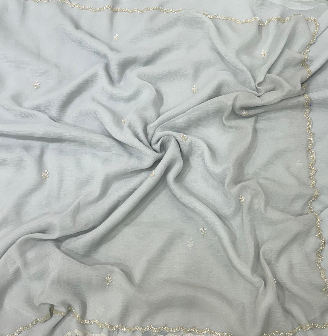 Light grey-01 cutdan party wear saree