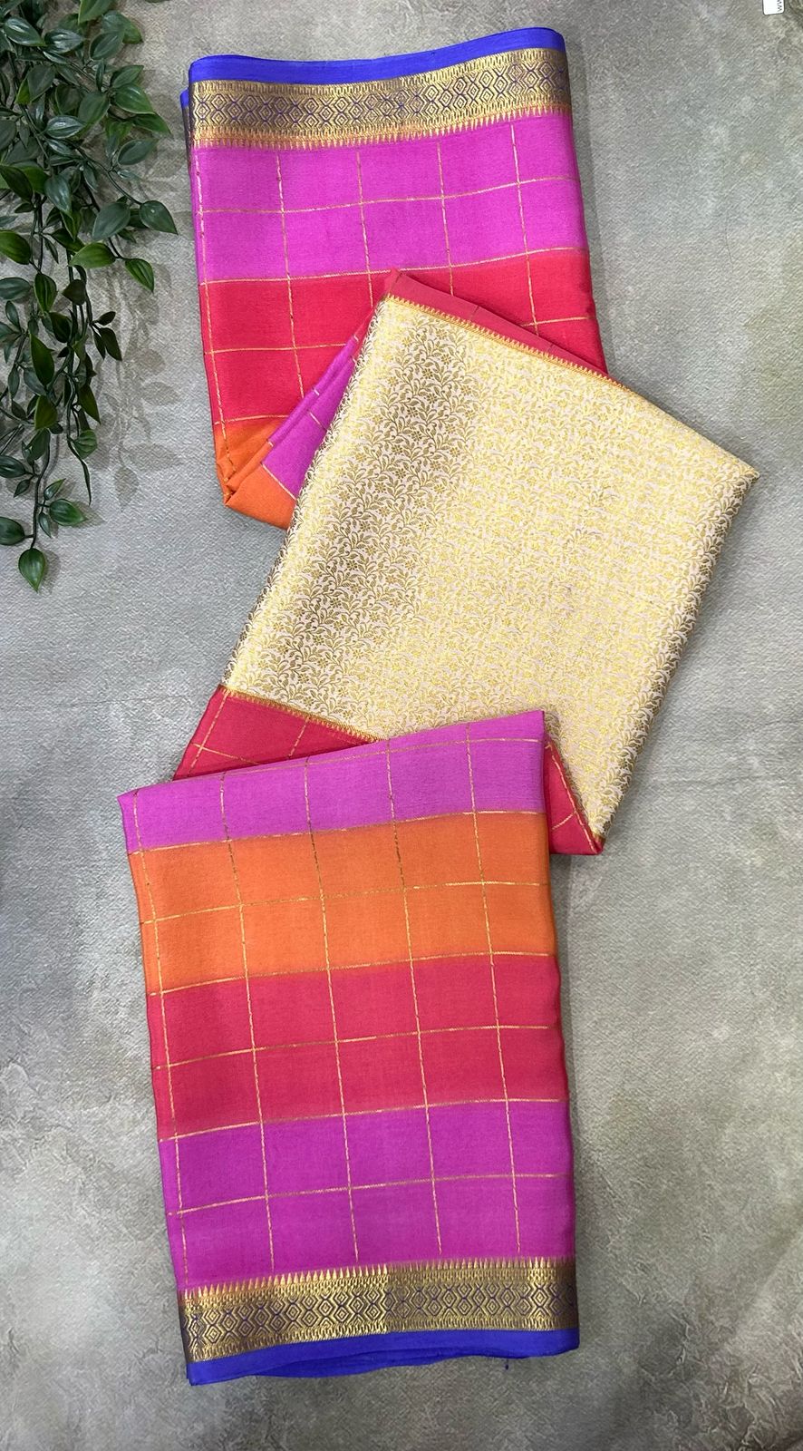 Rangkart n brocade pure mysore crepe silk saree