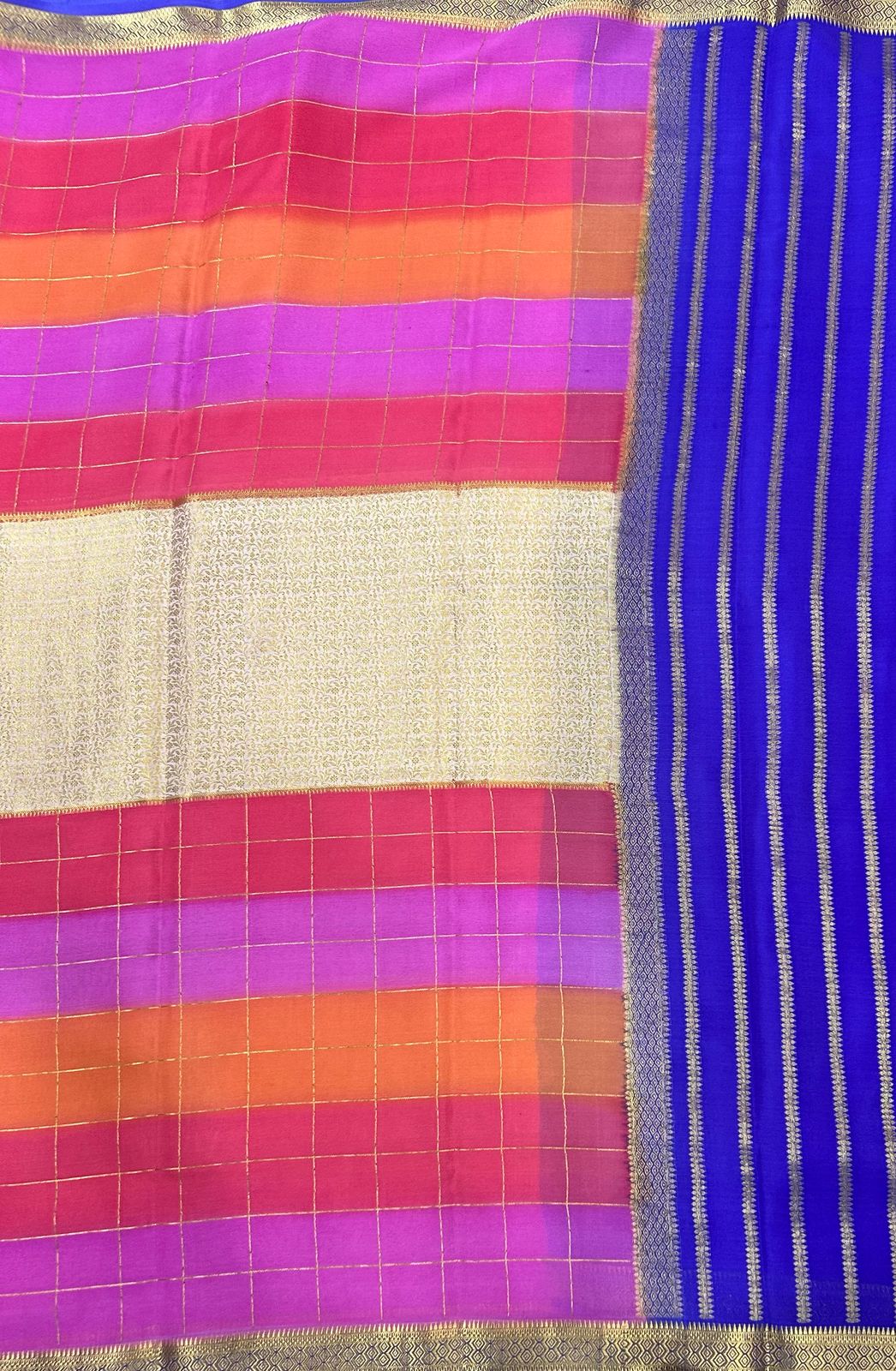 Rangkart n brocade pure mysore crepe silk saree