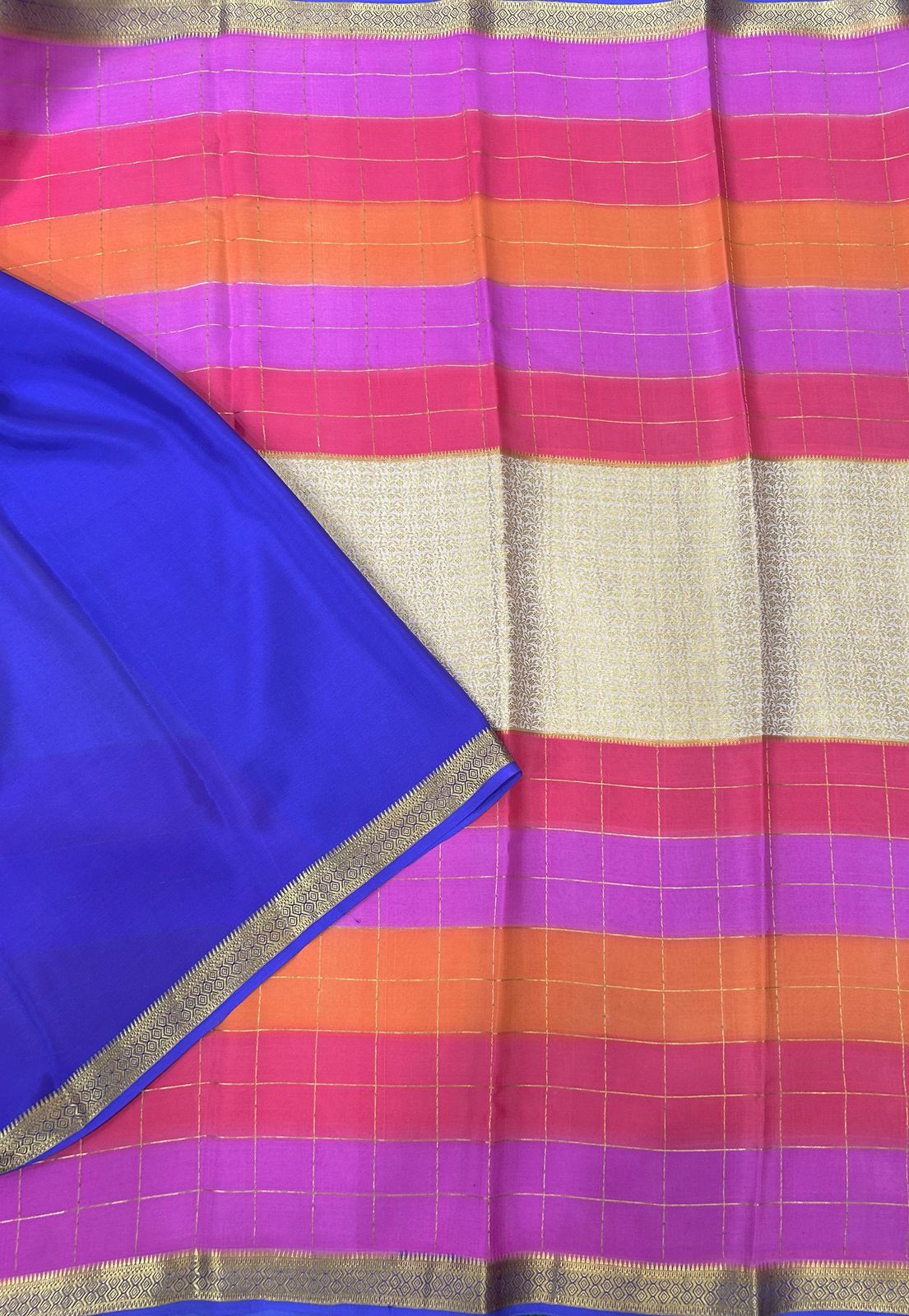 Rangkart n brocade pure mysore crepe silk saree