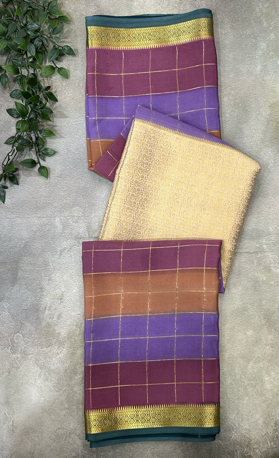 Rangkart n brocade pure mysore crepe silk saree