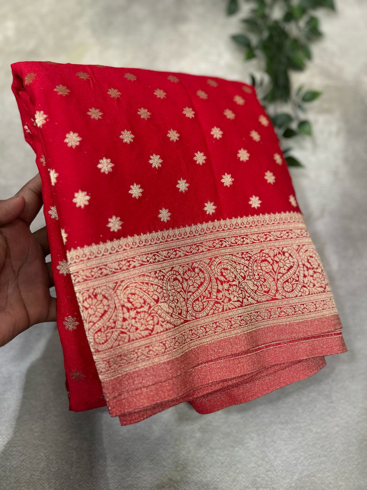 Red star butta 07 soft crepe silk saree (RR)