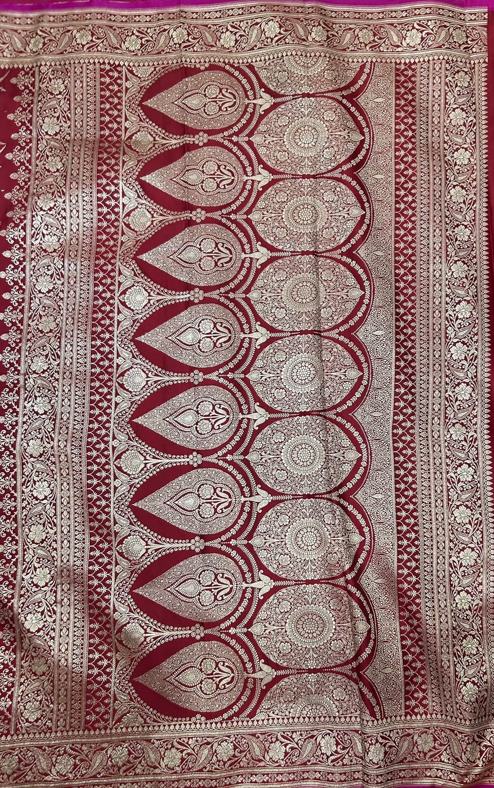 Brown semi kathan benaras silk saree
