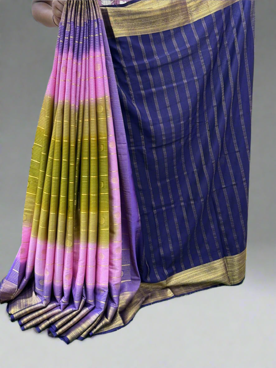 Rangkart semi mysore crepe silk saree