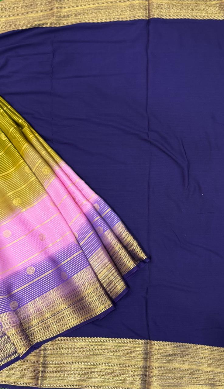 Rangkart semi mysore crepe silk saree