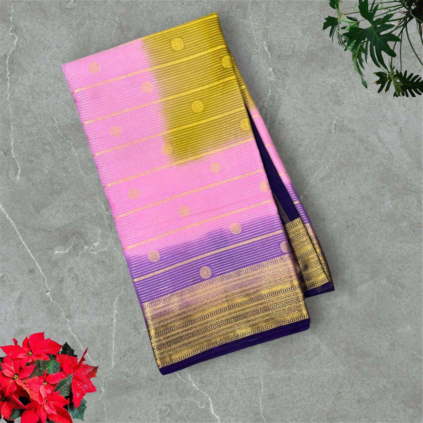 Rangkart semi mysore crepe silk saree