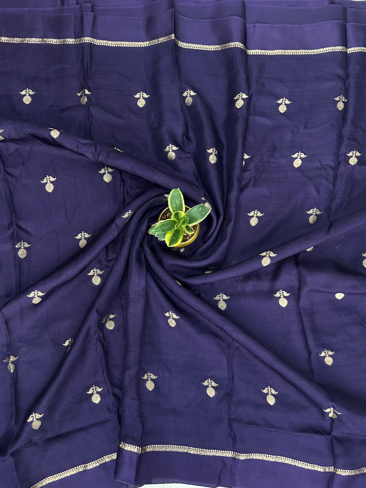 Purple 08 jute linen saree