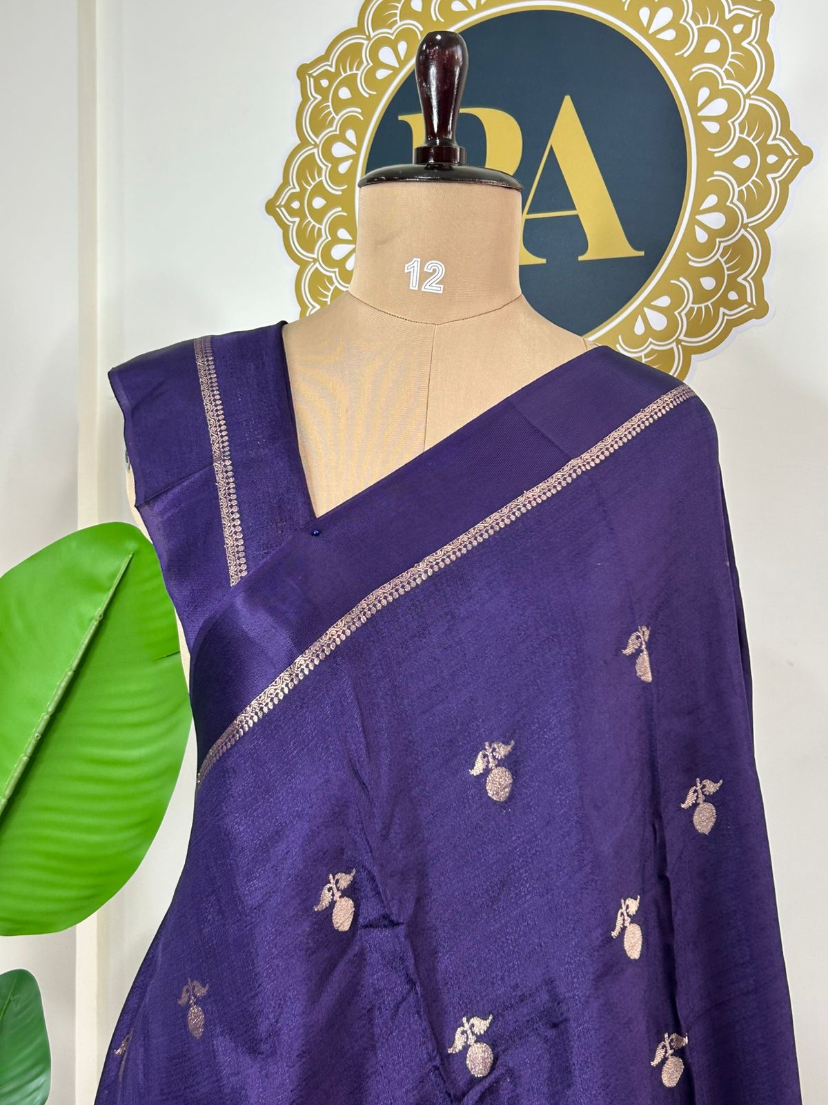 Purple 08 jute linen saree