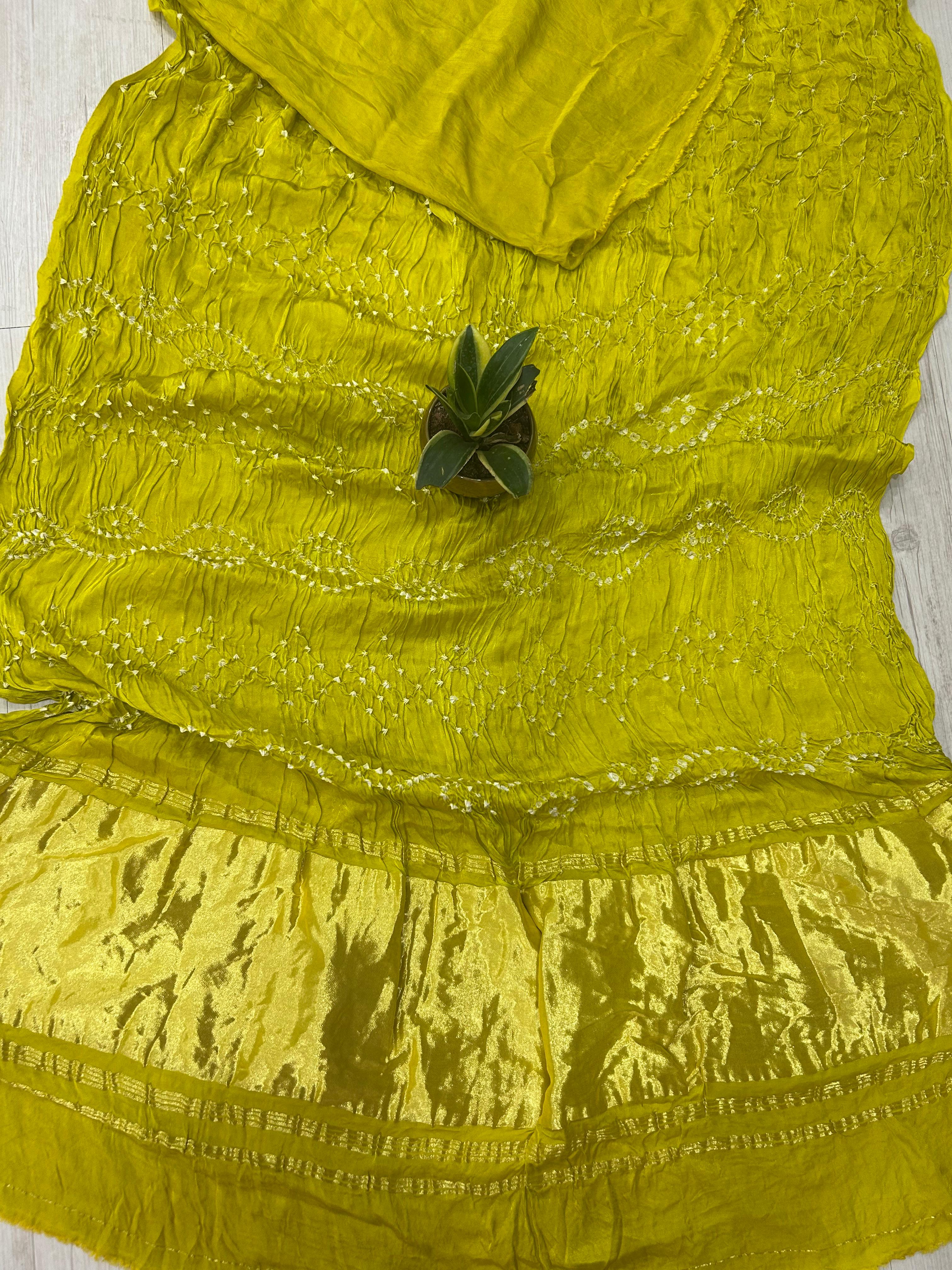 Yellow 05 bandhini modal saree