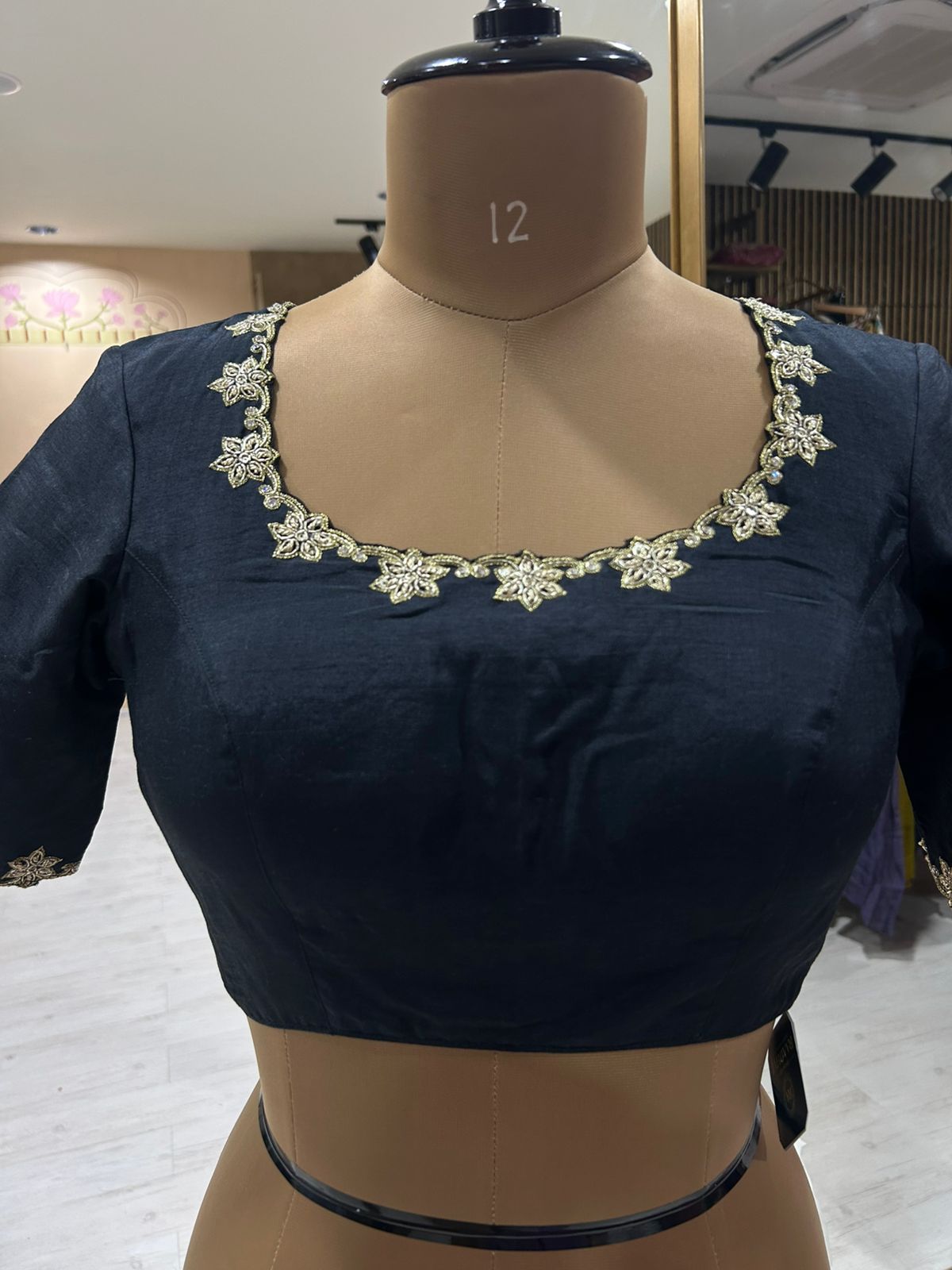 Black pichwai 09 handwork blouse
