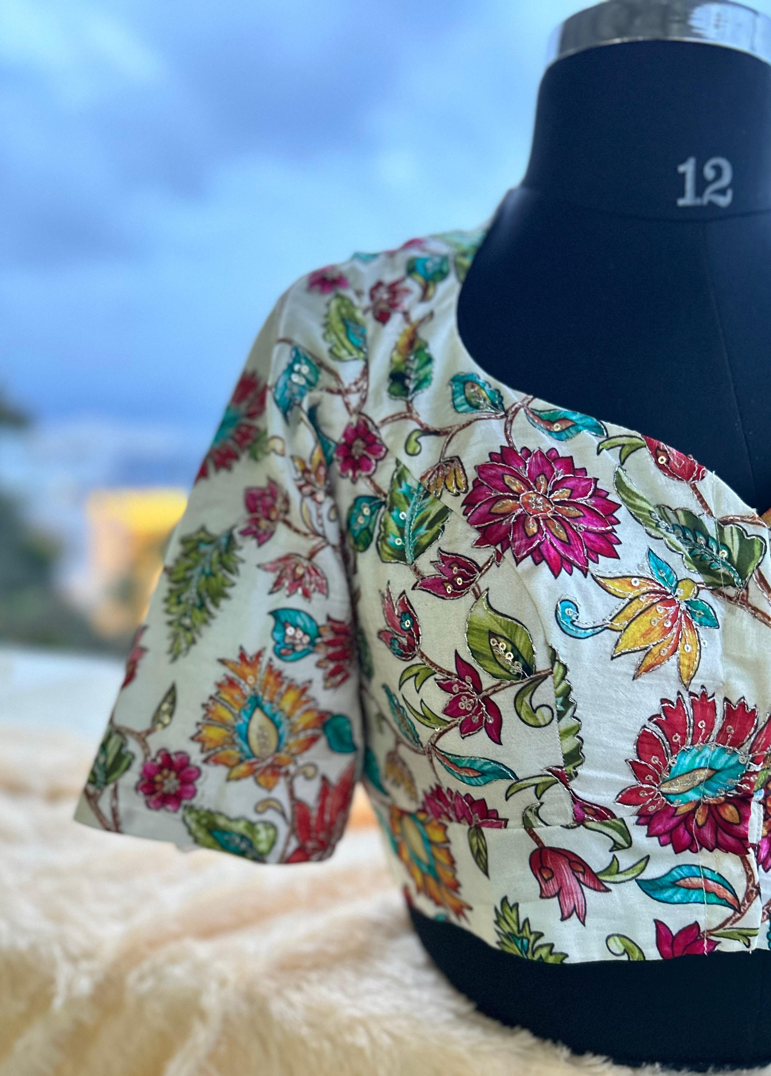 Cream -03 kalamkari blouse