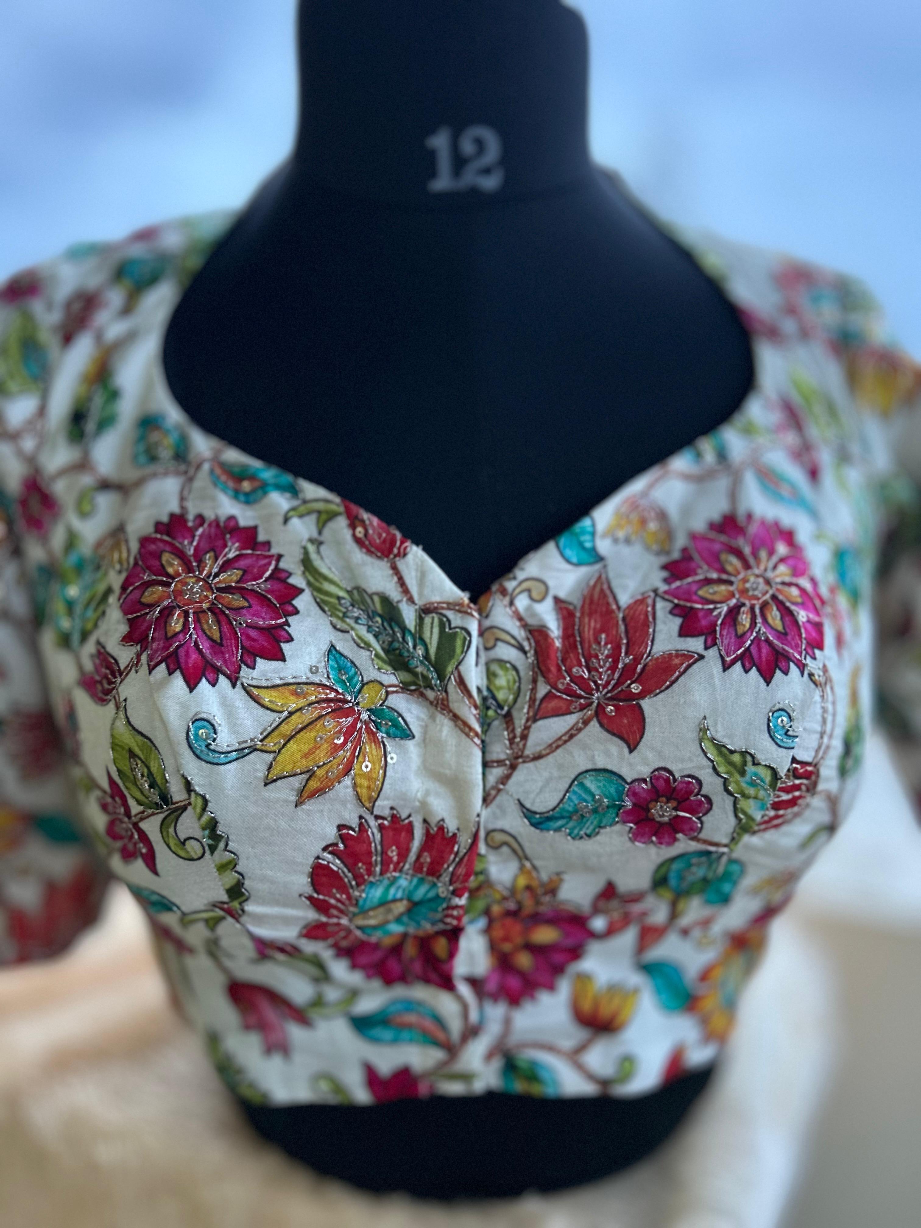 Cream -03 kalamkari blouse