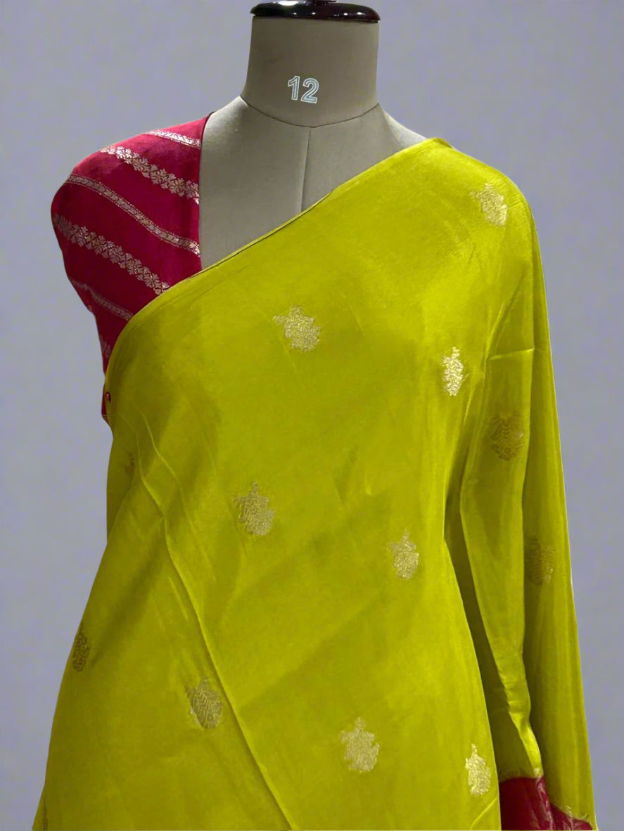 2D small butta n broacade design semi mysore-08 silk saree