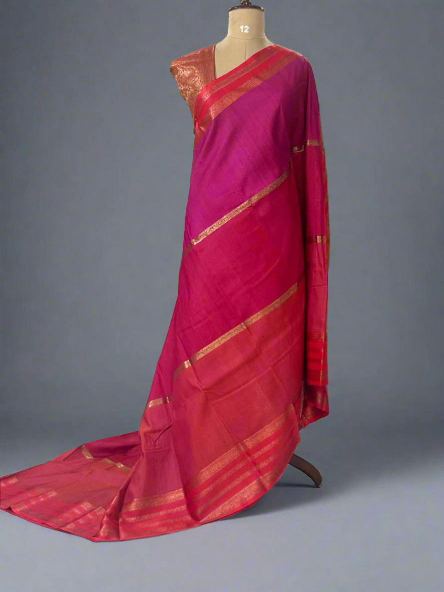 3D pure handloom banarasi tussar silk saree