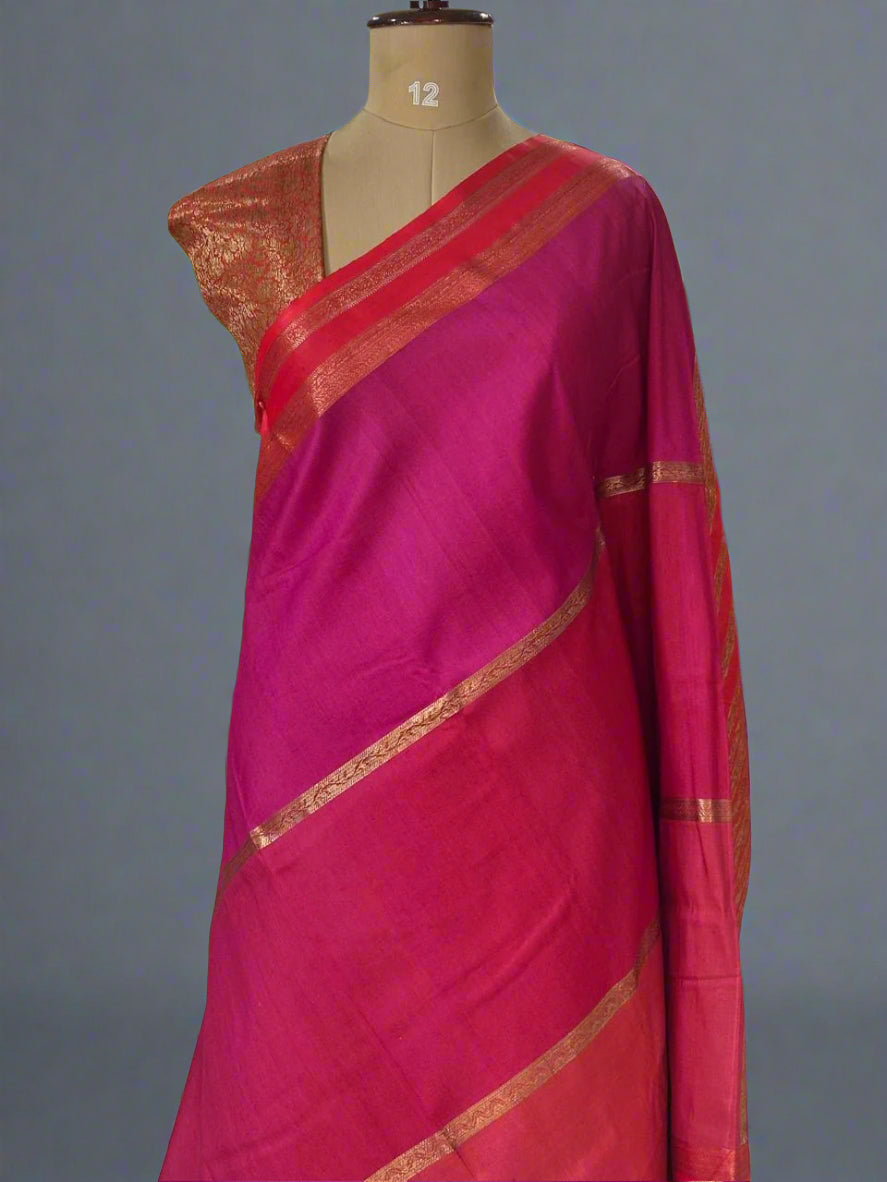 3D pure handloom banarasi tussar silk saree