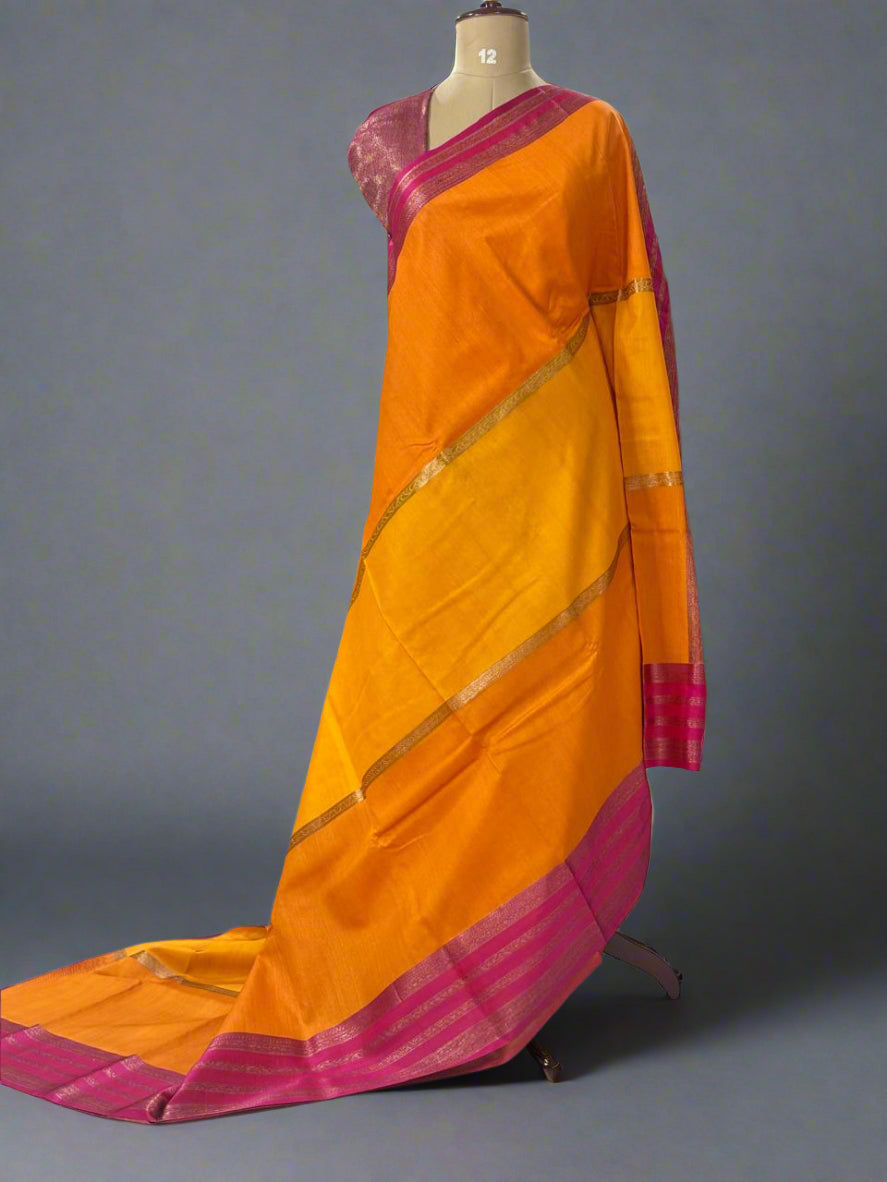 3D pure handloom banarasi tussar silk saree