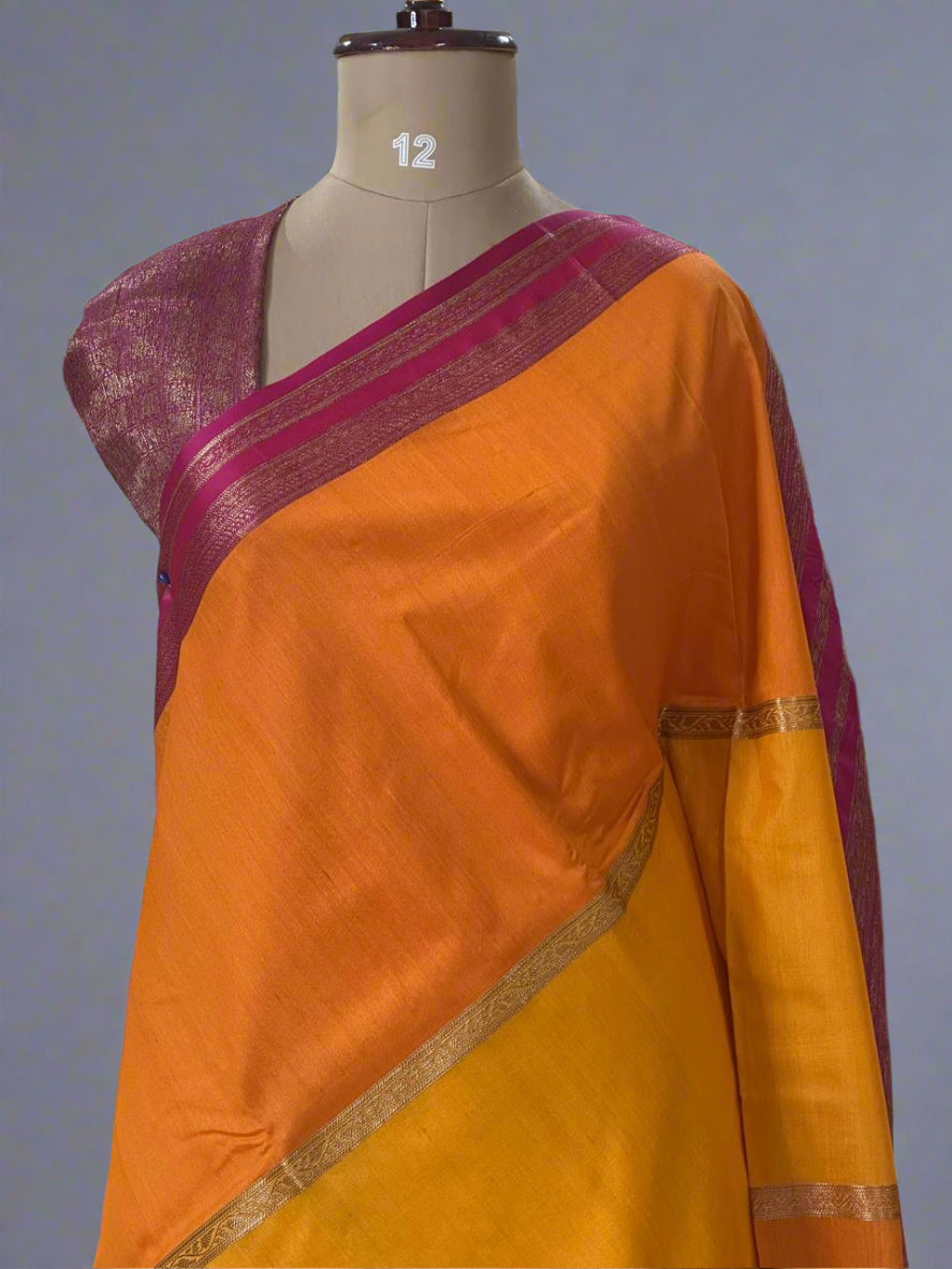 3D pure handloom banarasi tussar silk saree