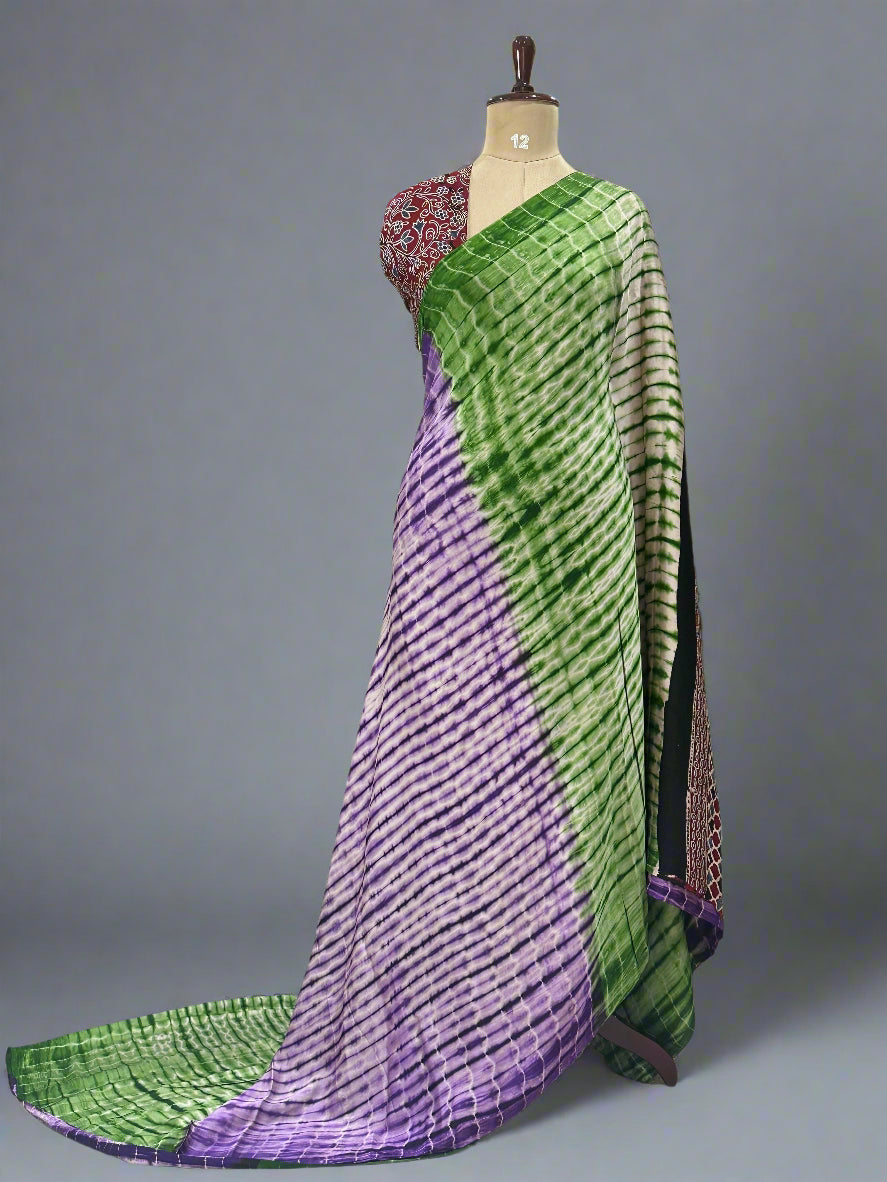 Purple n green modal-09 saree