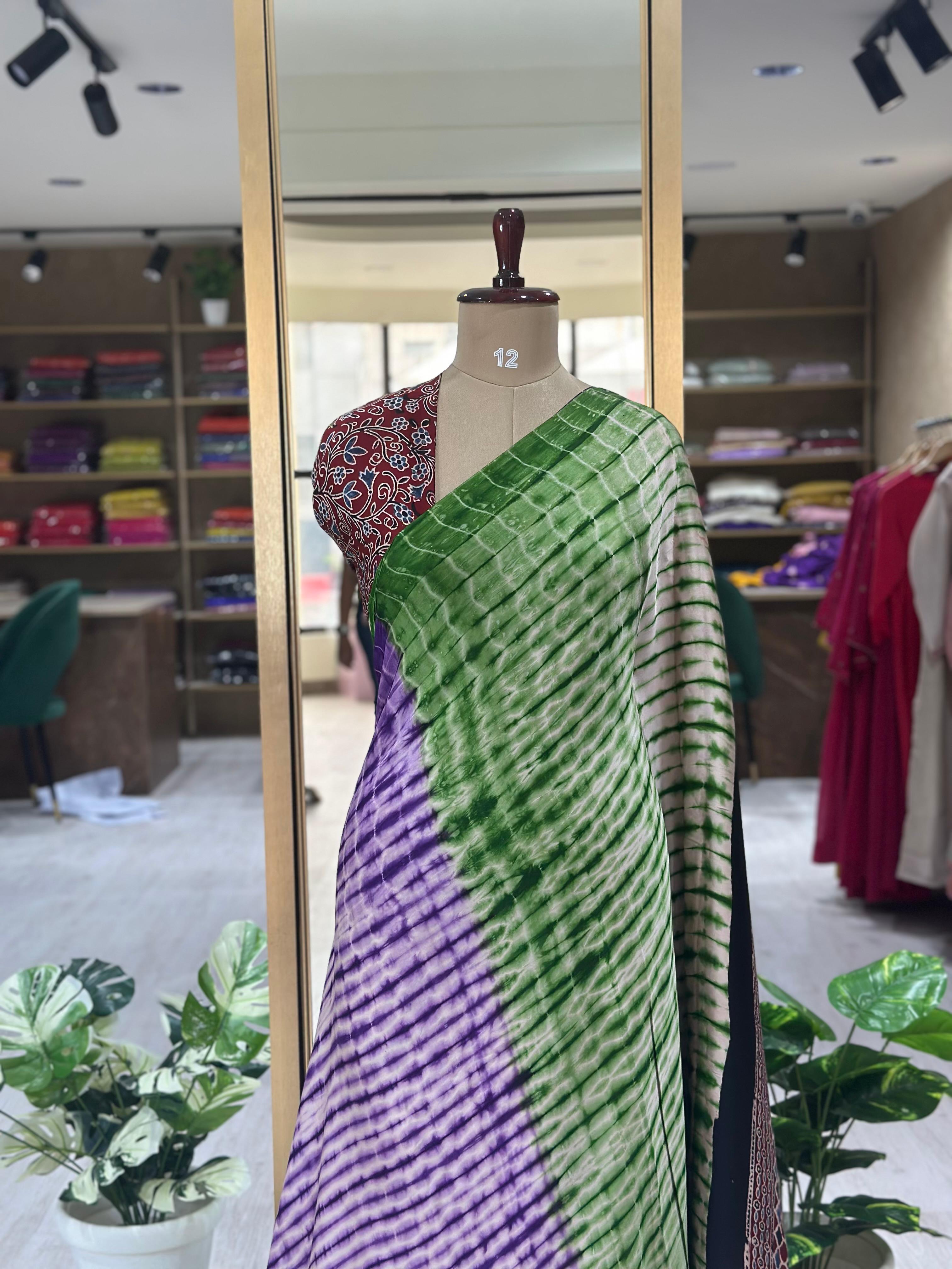 Purple n green modal-09 saree