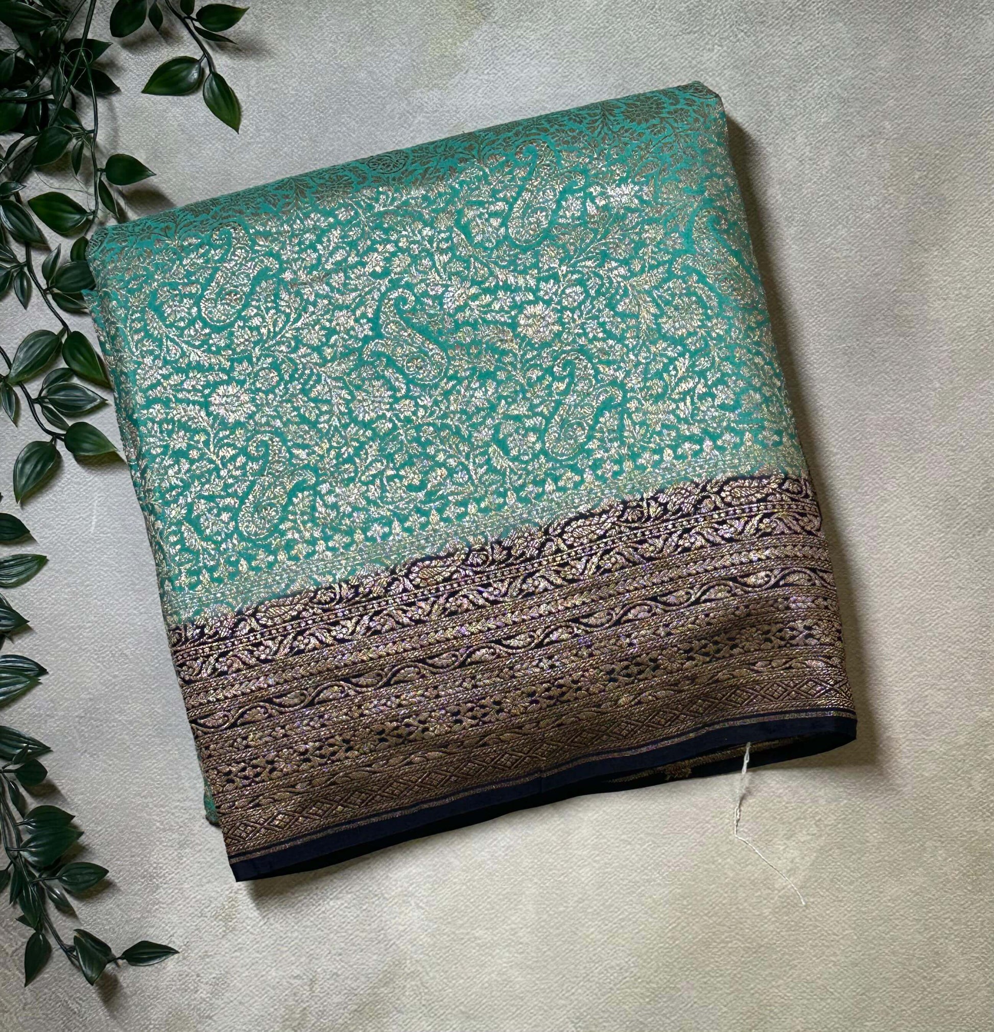 pure Banarasi saree crepe