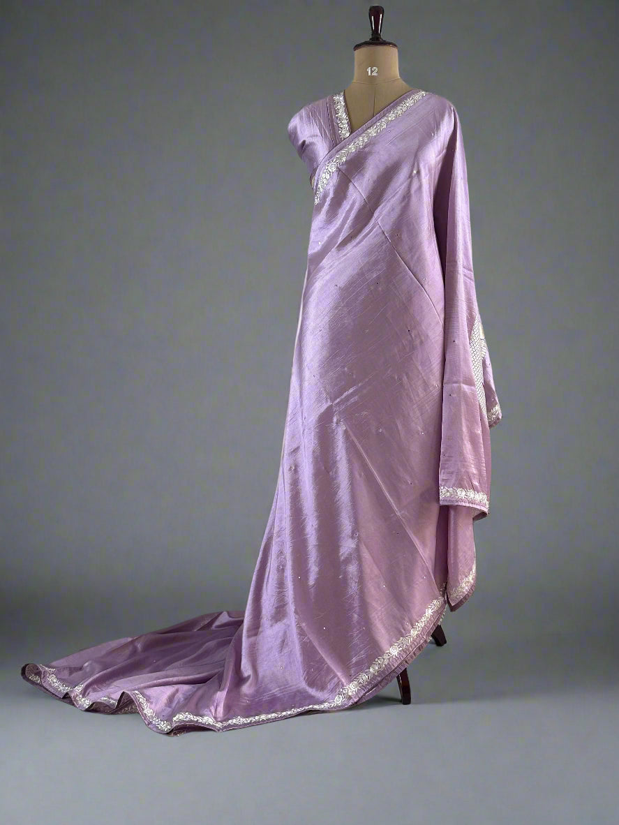 Light purple Elegant Flamingo Tussar Silk Saree – Graceful Weave with Timeless Appeal,Flamigo tussar-09