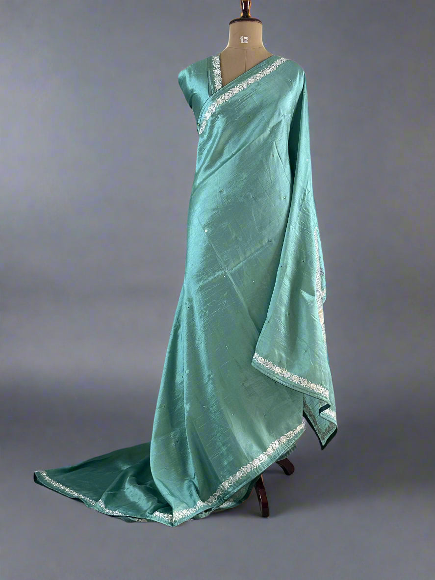 Pastel green Elegant Flamingo Tussar Silk Saree – Graceful Weave with Timeless Appeal,Flamigo tussar-09